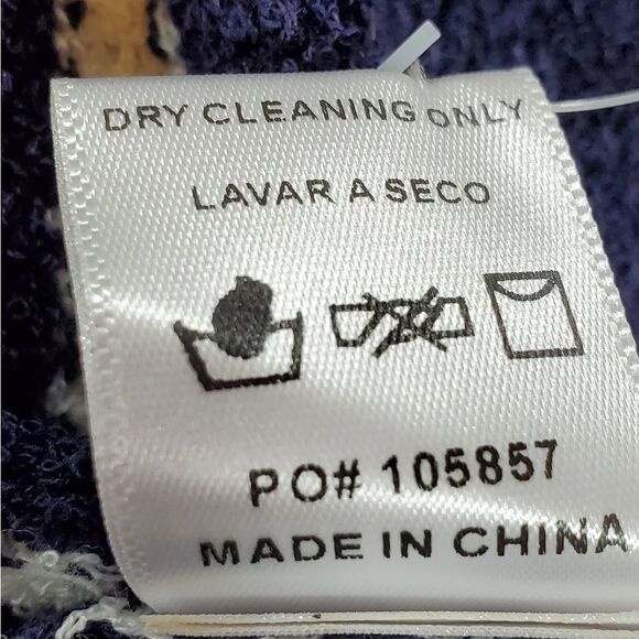 🔺️Staccato Blue & Cream Striped Tunic Sleeveless Top Large - Picture 8 of 8